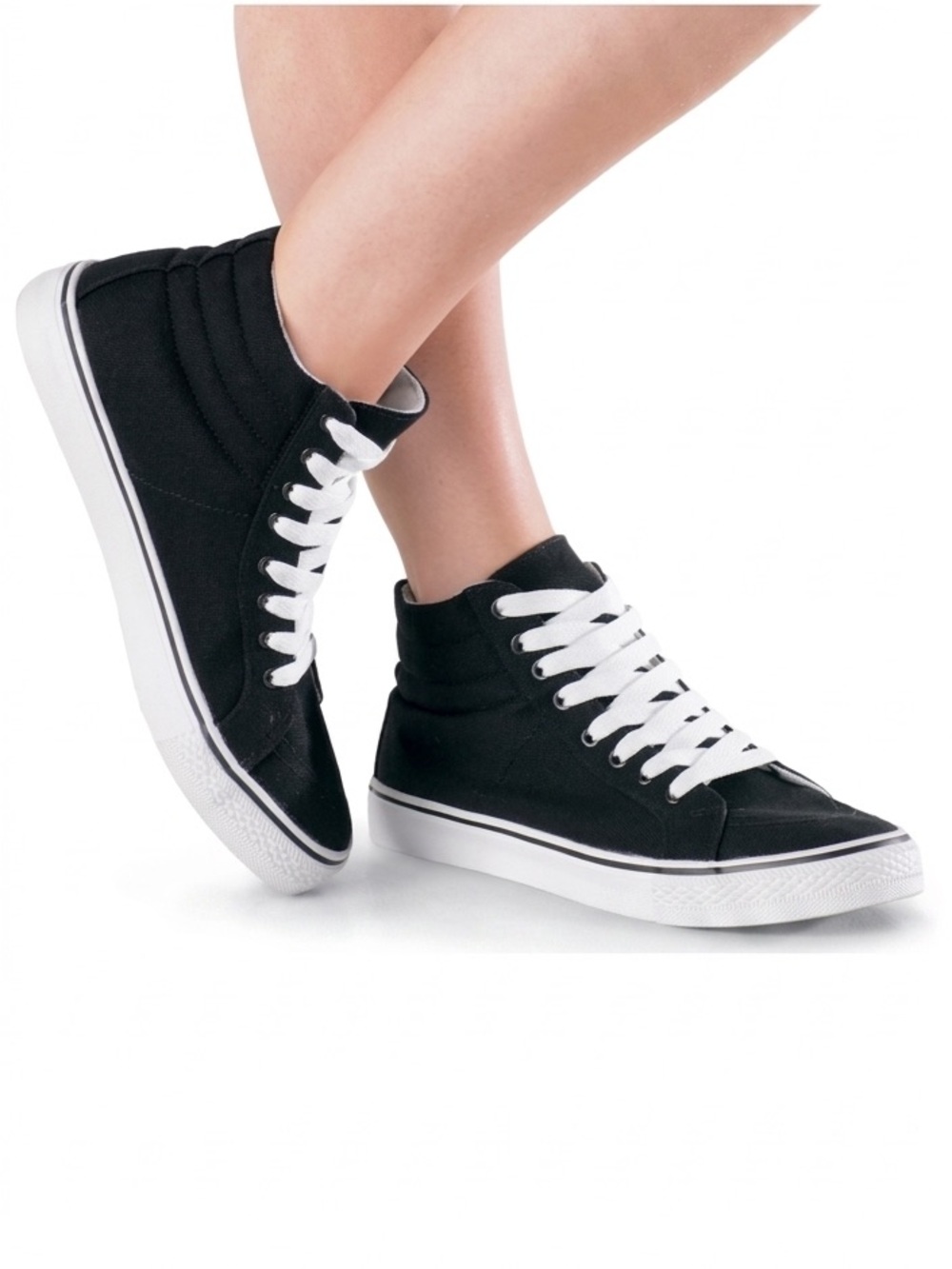 Urban Groove Sam Hip Hop Black Canvas High Top Sneaker Performance Shoe ⬛️⬜️